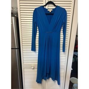 Michael Kors Long Sleeve Blue Midi Dress, Sz XS